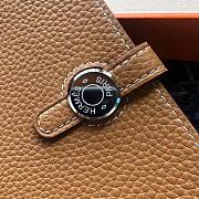Forubags Hermes Dogon Passport Holder Laser Hardware Buckle 8W Wallet Golden Brown –15x11 cm - 2