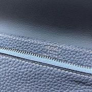 Forubags Hermes Dogon Passport Holder Laser Hardware Buckle 8W Wallet Linen Blue –15x11 cm - 3