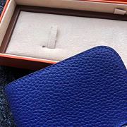 Forubags Hermes Dogon Passport Holder Laser Hardware Buckle 8W Wallet Blue –15x11 cm - 5