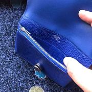 Forubags Hermes Dogon Passport Holder Laser Hardware Buckle 8W Wallet Blue –15x11 cm - 4