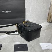Forubags YSL 80'S Vanity Bag In Carré-Quilted Grain De Poudre Embossed Leather Black – 649779 - 14.5x16.5x9 cm - 6