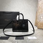Forubags Ysl Classic Sac De Jour Nano In Embossed Crocodile Shiny Leather Black – 392035 - 22x18x10.5 cm - 1