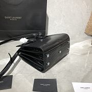 Forubags Ysl Classic Sac De Jour Nano In Embossed Crocodile Shiny Leather Black – 392035 - 22x18x10.5 cm - 6