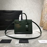 Forubags YSL Classic Sac De Jour Nano In Embossed Crocodile Shiny Leather Dark Green – 392035 - 22x18x10.5 cm - 1