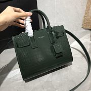 Forubags YSL Classic Sac De Jour Nano In Embossed Crocodile Shiny Leather Dark Green – 392035 - 22x18x10.5 cm - 4