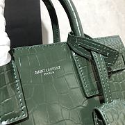 Forubags YSL Classic Sac De Jour Nano In Embossed Crocodile Shiny Leather Dark Green – 392035 - 22x18x10.5 cm - 2