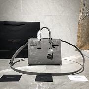 Forubags YSL Classic Sac De Jour Nano In Embossed Crocodile Shiny Leather Grey – 392035 - 22x18x10.5 cm - 1