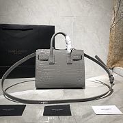Forubags YSL Classic Sac De Jour Nano In Embossed Crocodile Shiny Leather Grey – 392035 - 22x18x10.5 cm - 6