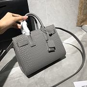 Forubags YSL Classic Sac De Jour Nano In Embossed Crocodile Shiny Leather Grey – 392035 - 22x18x10.5 cm - 2