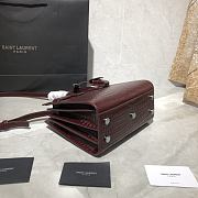 Forubags YSL Classic Sac De Jour Nano In Embossed Crocodile Shiny Leather Bordeaux Red – 392035 - 22x18x10.5 cm - 4