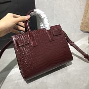 Forubags YSL Classic Sac De Jour Nano In Embossed Crocodile Shiny Leather Bordeaux Red – 392035 - 22x18x10.5 cm - 5