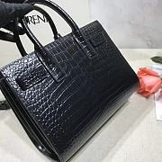 Forubags YSL Classic Sac De Jour Nano In Embossed Crocodile Shiny Leather With Padlock Black – 392035 – 22x18x11 cm - 6