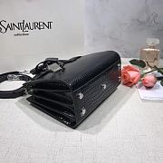 Forubags YSL Classic Sac De Jour Nano In Embossed Crocodile Shiny Leather With Padlock Black – 392035 – 22x18x11 cm - 2