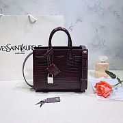 Forubags YSL Classic Sac De Jour Nano In Embossed Crocodile Shiny Leather With Padlock Bordeaux Red– 392035 – 22x18x11 cm - 1