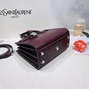 Forubags YSL Classic Sac De Jour Nano In Embossed Crocodile Shiny Leather With Padlock Bordeaux Red– 392035 – 22x18x11 cm - 2