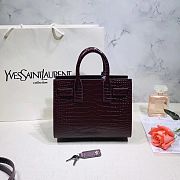 Forubags YSL Classic Sac De Jour Nano In Embossed Crocodile Shiny Leather With Padlock Bordeaux Red– 392035 – 22x18x11 cm - 3