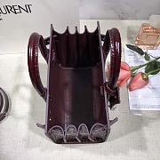 Forubags YSL Classic Sac De Jour Nano In Embossed Crocodile Shiny Leather With Padlock Bordeaux Red– 392035 – 22x18x11 cm - 5