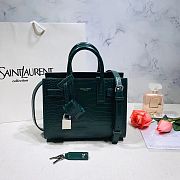 Forubags YSL Classic Sac De Jour Nano In Embossed Crocodile Shiny Leather With Padlock Dark Green – 392035 – 22x18x11 cm - 1