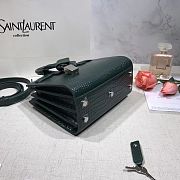 Forubags YSL Classic Sac De Jour Nano In Embossed Crocodile Shiny Leather With Padlock Dark Green – 392035 – 22x18x11 cm - 2