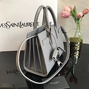 Forubags YSL Classic Sac De Jour Nano In Embossed Crocodile Shiny Leather With Padlock Grey– 392035 – 22x18x11 cm - 5