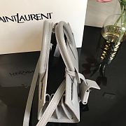 Forubags YSL Classic Sac De Jour Nano In Embossed Crocodile Shiny Leather With Padlock Grey– 392035 – 22x18x11 cm - 4