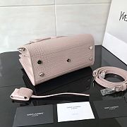 Forubags YSL Classic Sac De Jour Nano In Embossed Crocodile Shiny Leather With Padlock Pink – 392035 – 22x18x11 cm - 6