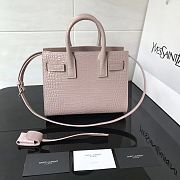 Forubags YSL Classic Sac De Jour Nano In Embossed Crocodile Shiny Leather With Padlock Pink – 392035 – 22x18x11 cm - 2