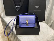 Forubags YSL Solferino Satchel In Box Saint Laurent Leather Electric blue – 634305 – 19x13x5 cm - 1
