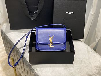 Forubags YSL Solferino Satchel In Box Saint Laurent Leather Electric blue – 634305 – 19x13x5 cm