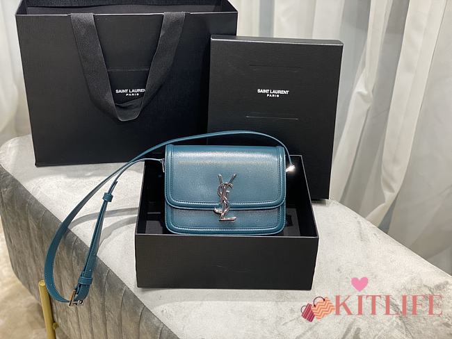 Forubags YSL Solferino Satchel In Box Saint Laurent Leather Turquoise green – 634305 – 19x13x5 cm - 1