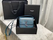 Forubags YSL Solferino Satchel In Box Saint Laurent Leather Turquoise green – 634305 – 19x13x5 cm - 1