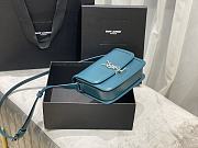 Forubags YSL Solferino Satchel In Box Saint Laurent Leather Turquoise green – 634305 – 19x13x5 cm - 4