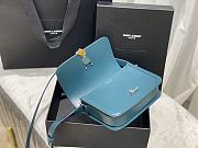 Forubags YSL Solferino Satchel In Box Saint Laurent Leather Turquoise green – 634305 – 19x13x5 cm - 5