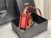 Forubags YSL Solferino Satchel In Box Saint Laurent Leather Maroon red – 634305 – 19x13x5 cm - 3