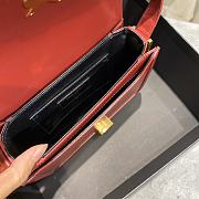 Forubags YSL Solferino Satchel In Box Saint Laurent Leather Maroon red – 634305 – 19x13x5 cm - 5