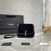 Forubags YSL Solferino Medium Soft Satchel In Suede And Smooth Leather Black – 635025 – 22x18x5 cm - 1