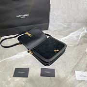Forubags YSL Solferino Medium Soft Satchel In Suede And Smooth Leather Black – 635025 – 22x18x5 cm - 6