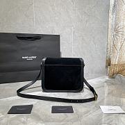 Forubags YSL Solferino Medium Soft Satchel In Suede And Smooth Leather Black – 635025 – 22x18x5 cm - 3