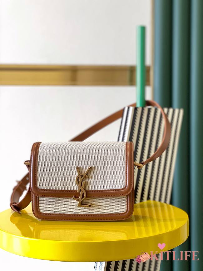Forubags YSL Solferino Box In Brown/White – 634306 – 19x13x5 cm - 1