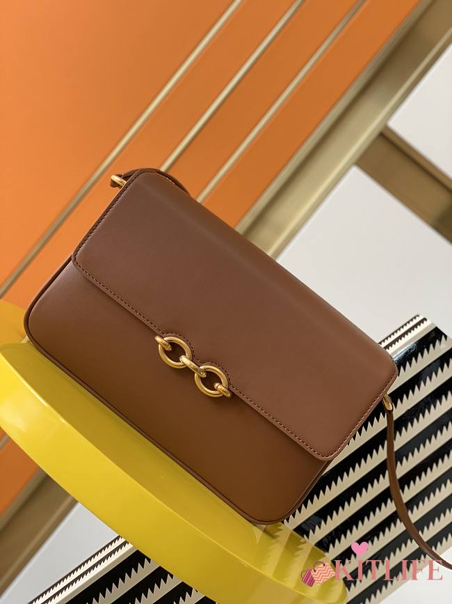 Forubags YSL Le Maillon Satchel In Smooth Leather Brick – 649795 – 24x14.5x3.5 cm - 1
