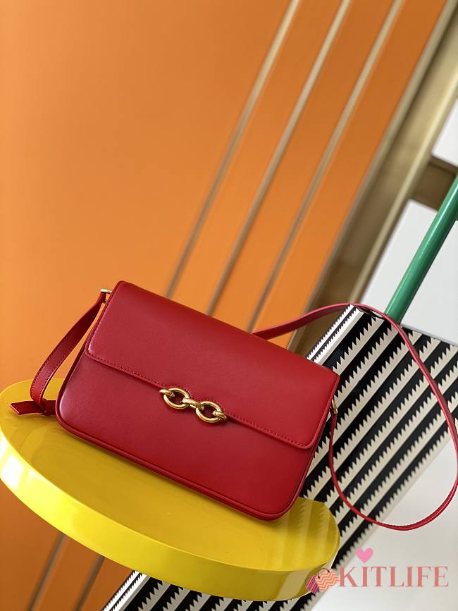 Forubags YSL Le Maillon Satchel In Smooth Leather Rouge Eros – 649795 – 24x14.5x3.5 cm - 1
