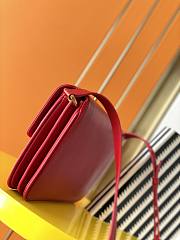 Forubags YSL Le Maillon Satchel In Smooth Leather Rouge Eros – 649795 – 24x14.5x3.5 cm - 6