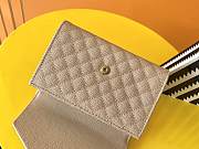 Forubags YSL Monogram Small Envelope Wallet In Mix Matelassé Grain De Poudre Embossed Leather Gold Metal Logo Beige – 651026 – 13.5x9.5x3 cm - 3