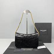 Forubags YSL Solferino In Crocodile Pattern Chain Flap Bag – 1355 – 23.5x14x9 cm - 1