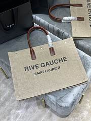 Forubags YSL Rive Gauche Large Tote Bag In Printed Canvas And Leather Beige – 509415 – 48x36x16 cm - 1