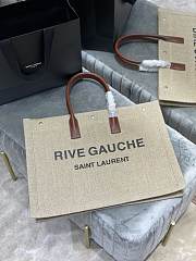 Forubags YSL Rive Gauche Large Tote Bag In Printed Canvas And Leather Beige – 509415 – 48x36x16 cm - 3