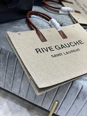 Forubags YSL Rive Gauche Large Tote Bag In Printed Canvas And Leather Beige – 509415 – 48x36x16 cm - 5
