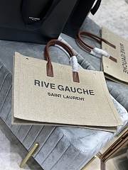 Forubags YSL Rive Gauche Large Tote Bag In Printed Canvas And Leather Beige – 509415 – 48x36x16 cm - 4