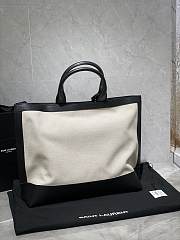 Forubags YSL Shopping Tag In Canvas And Leather Off White – 619757 – 41.5×34×14 cm - 3