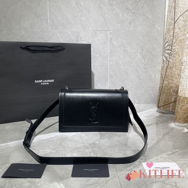 Forubags YSL Book Bag Smooth Leather Suede Matte Logo Black– 532756 – 24×14×8 cm - 1